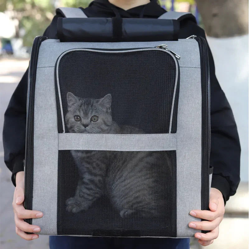 Sac de transport respirant pour chat