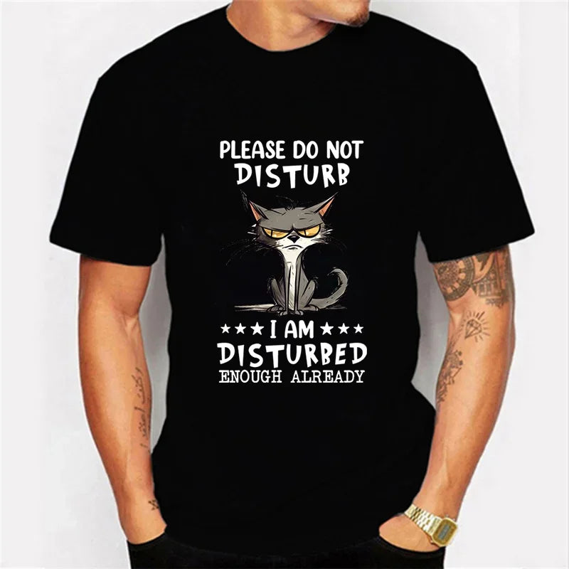 T Shirt Chat Homme “Please Do Not Disturb”