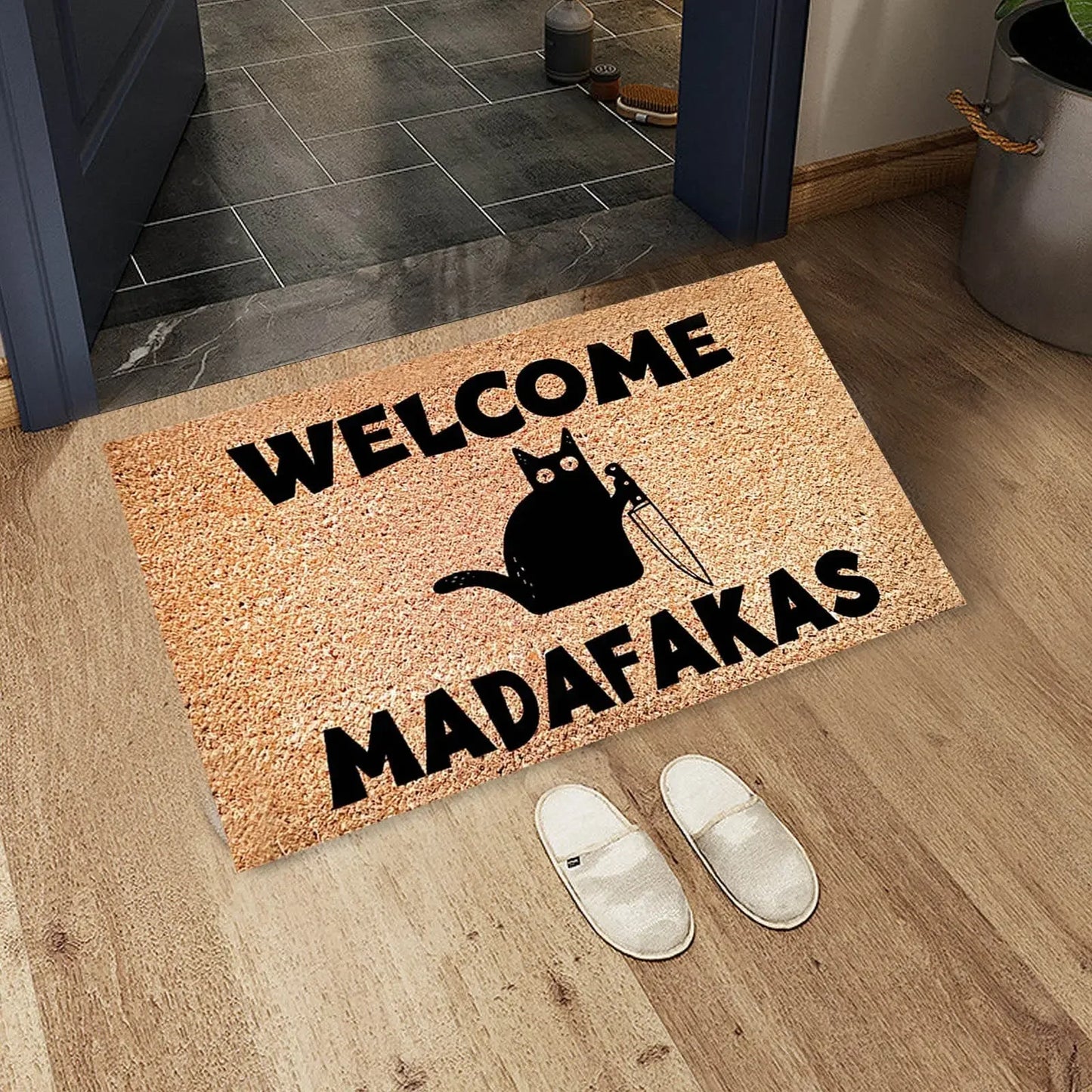 Tapis Chat Welcome Drole