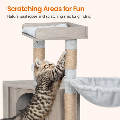 Meuble pour litière de chat