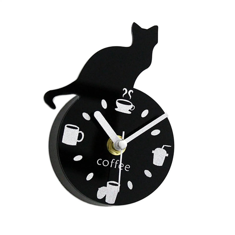 Horloge Chat Noir Magnétique