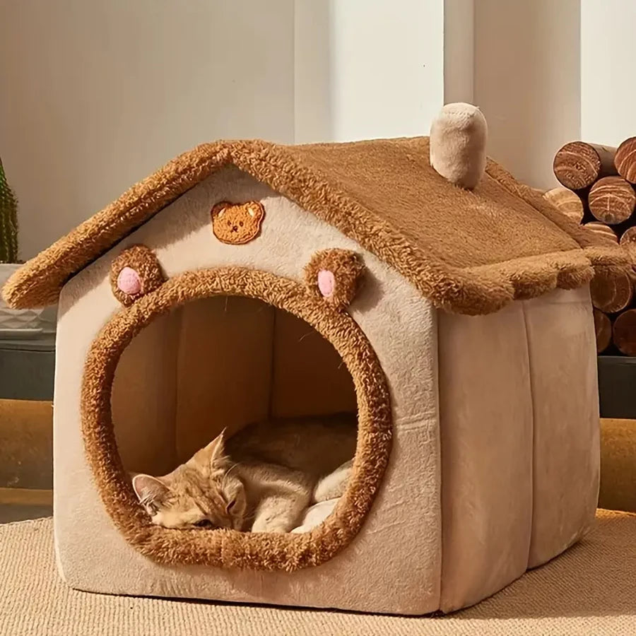 Maison Niche Pour Chat Motif Ours