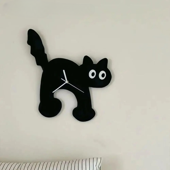 Horloge Chat Noir Dessin Animé