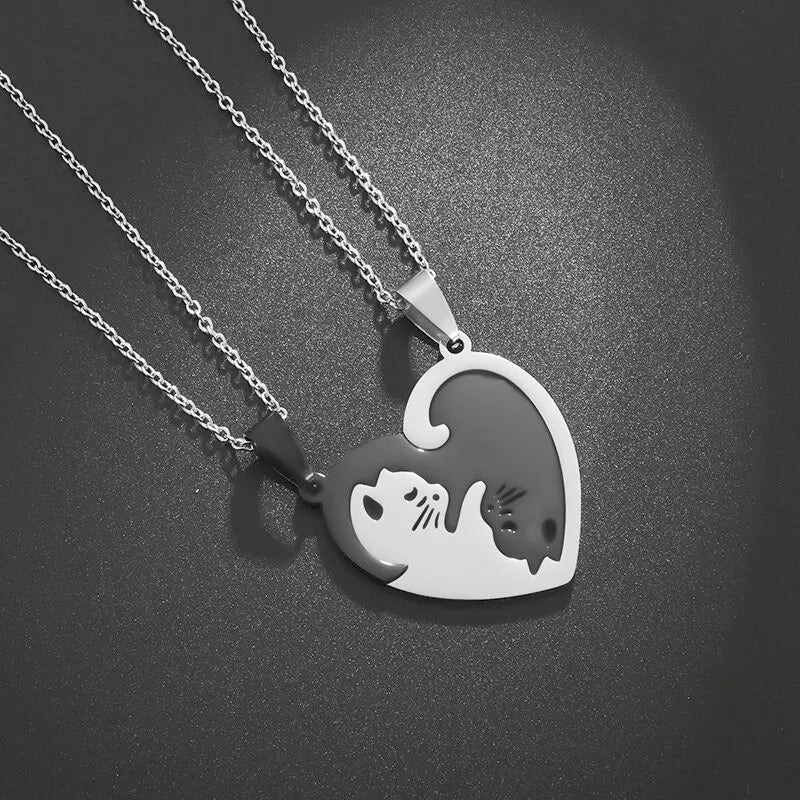 Pendentif chat en argent