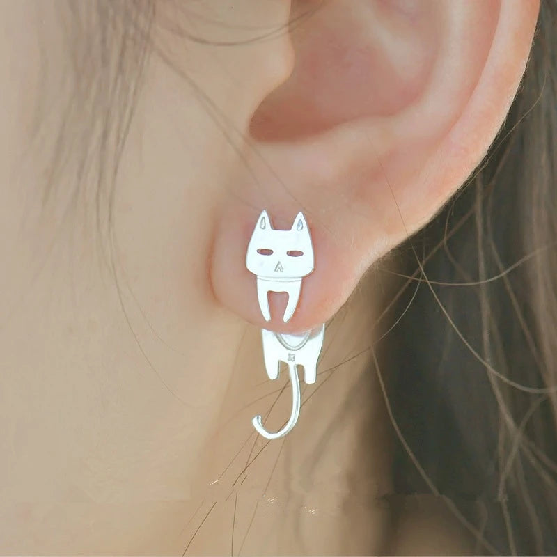 Boucle d'oreille chat enfant