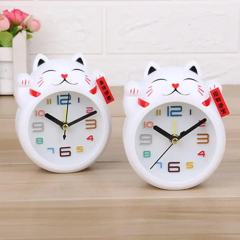 Horloge Chat Chanceux