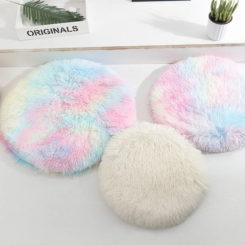 Tapis Rond Peluche Chat