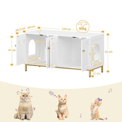 Meuble pour litière chat