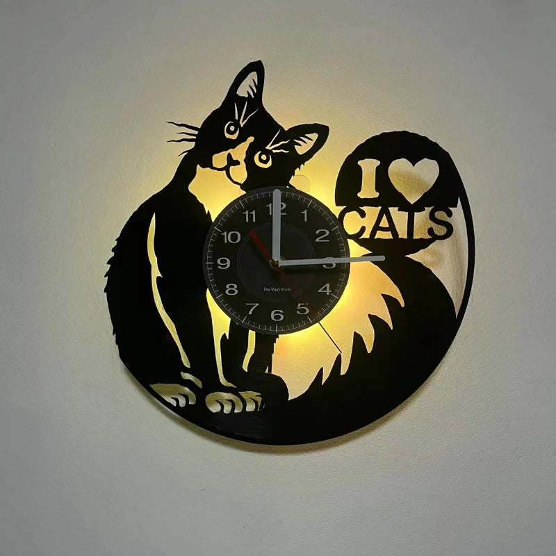 Horloge Chat I Love Cats