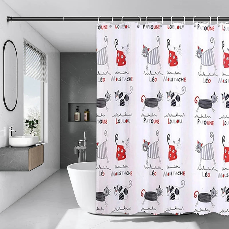 Rideau de Douche Décor Chat