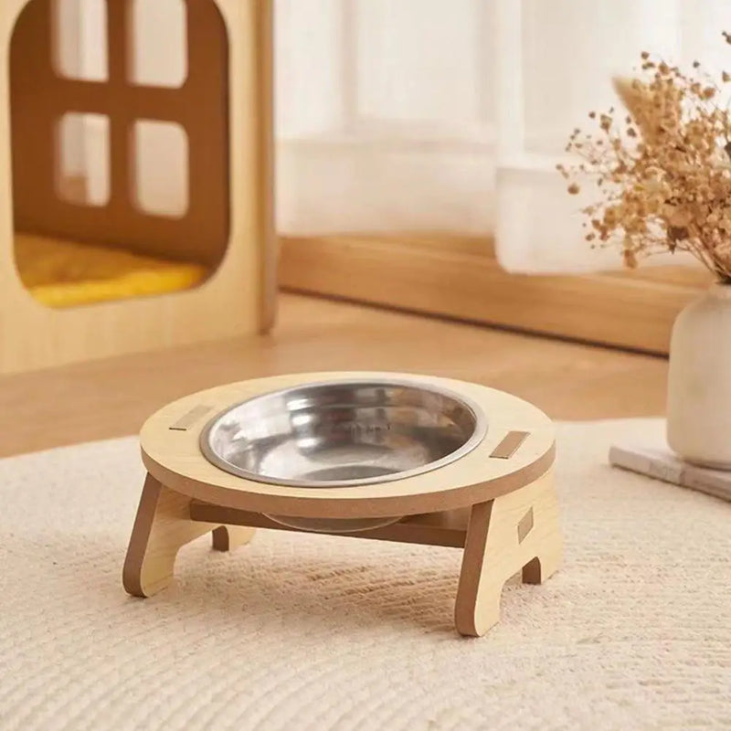 Gamelle en bois pour chat