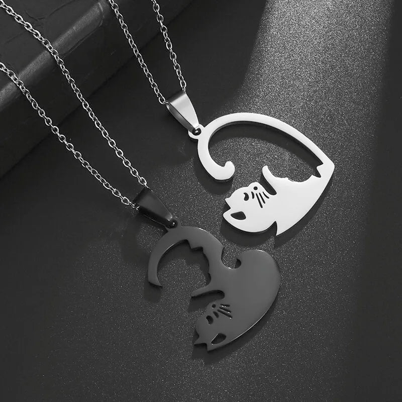 Pendentif chat en argent