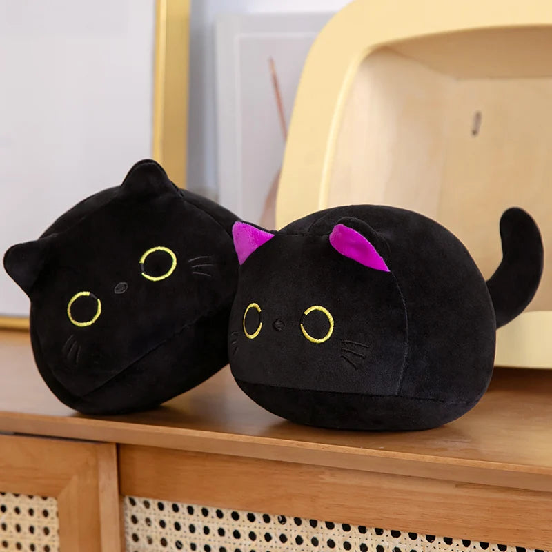 Peluche Coussin Chat Noir