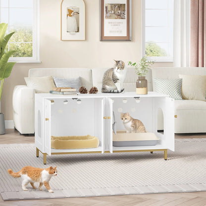 Meuble pour litière chat