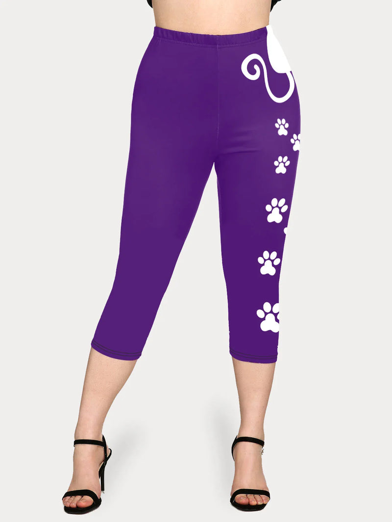 Pantalon Legging Empreinte Chat