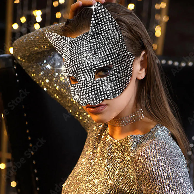 Masque Chat Diamant