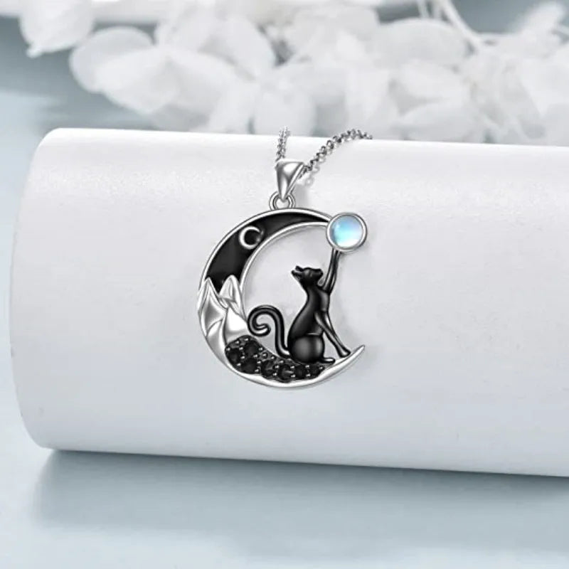 Pendentif chat lune