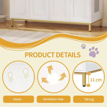 Meuble pour litière chat