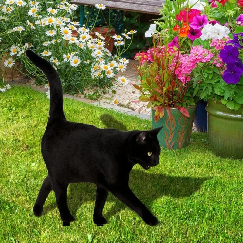 Piquet de Jardin Chat Noir