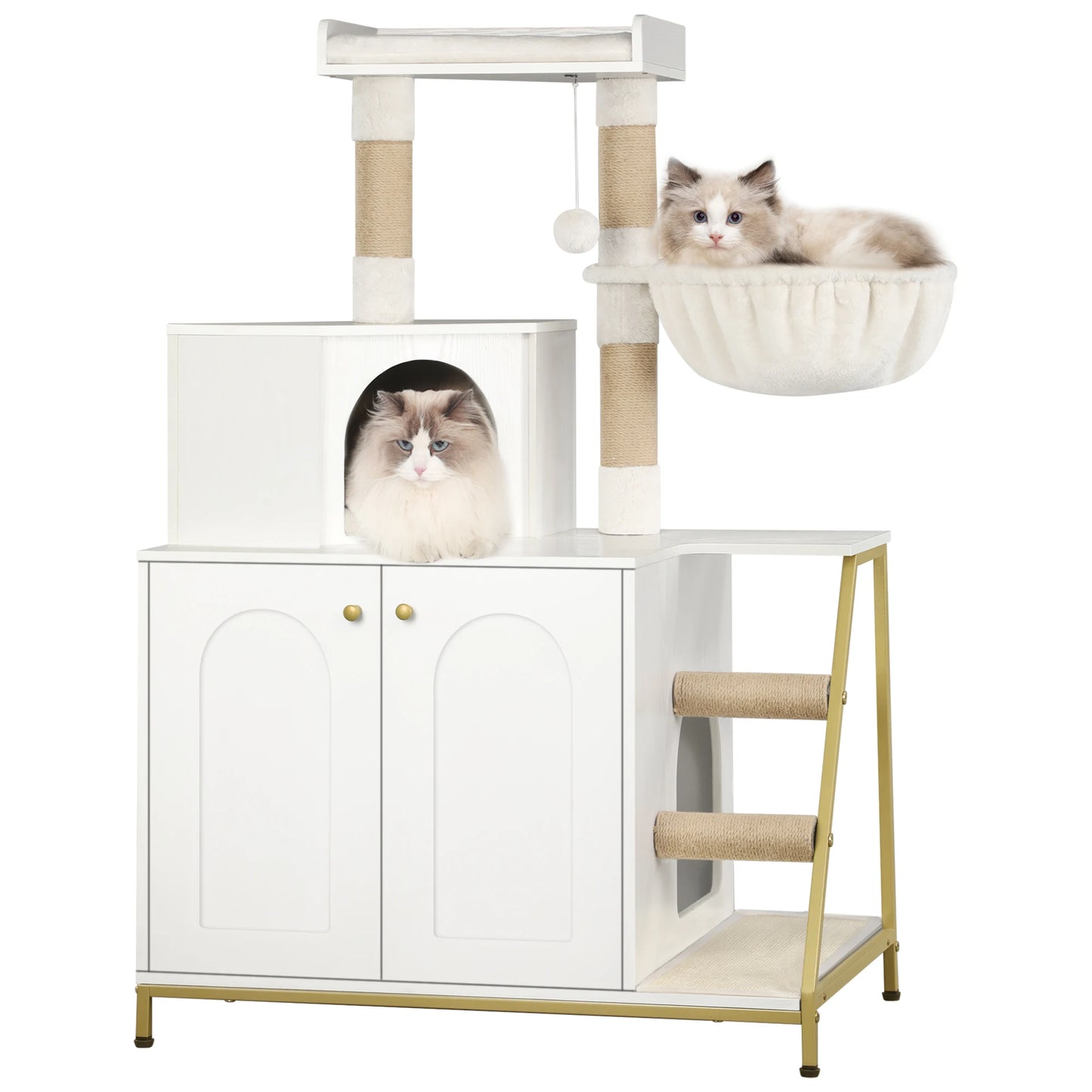 Meuble pour litière de chat