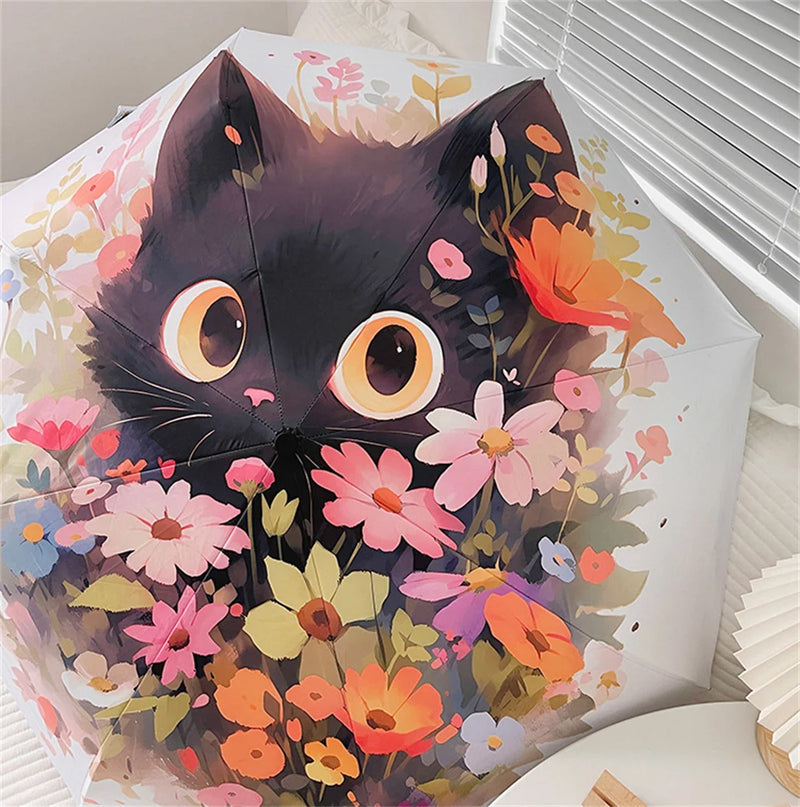 Parapluie Chat Floral