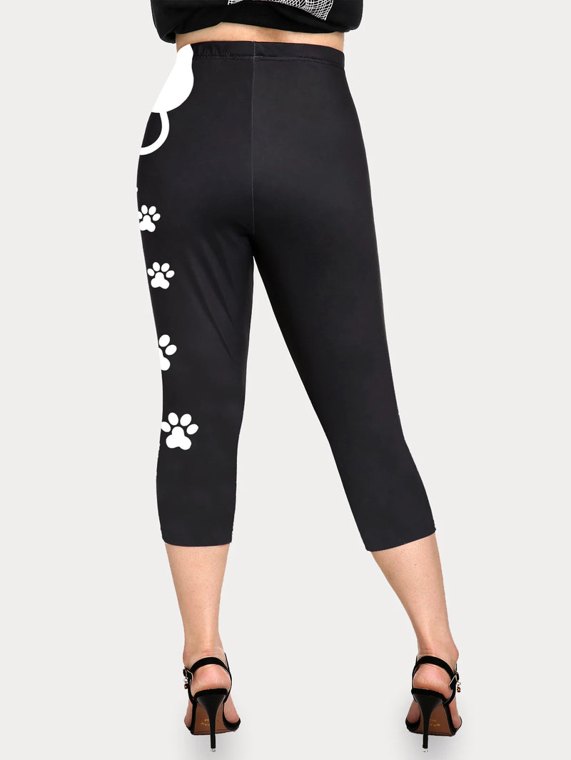 Pantalon Legging Empreinte Chat