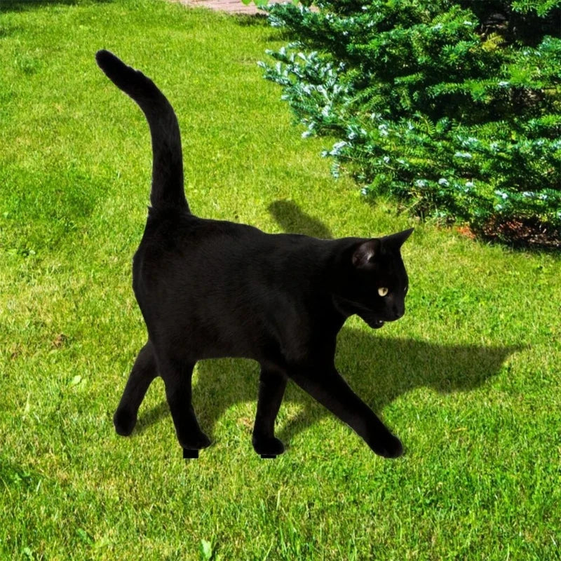 Piquet de Jardin Chat Noir